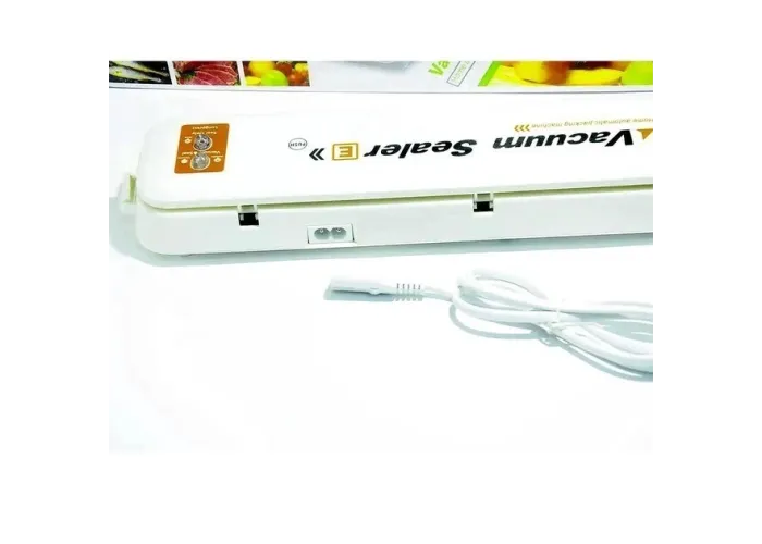 Вакуумний пакувальник продуктів білій Vacuum Sealer кухонний вакууматор для дому