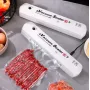 Вакуумний пакувальник продуктів білій Vacuum Sealer кухонний вакууматор для дому