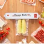 Вакуумний пакувальник продуктів білій Vacuum Sealer кухонний вакууматор для дому