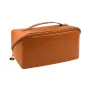 Вместительная косметичка с диагональной застежкой CosmyCase, коричневая
