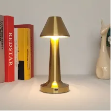 Настільна лампа металева з акумулятором PC-8231 Золотистий Настільна сенсорна LED-лампа