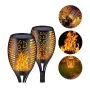 Водонепроникний ліхтар 80 см з ефектом полум'я Solar flame led light sensor activated