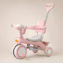Дитячий триколісний велосипед Baby Carriage 588 рожевий з батьківською ручкою
