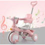 Дитячий триколісний велосипед Baby Carriage 588 рожевий з батьківською ручкою
