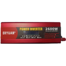 Перетворювач напруги 2600W 12V у 220V з чистою синусоїдою та LCD-дисплеєм