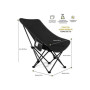 Складний туристичний стілець MA560black 45×93×58 см зелений до 200 кг