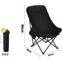 Складний туристичний стілець MA560black 45×93×58 см зелений до 200 кг