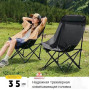 Складний туристичний стілець MA560black 45×93×58 см зелений до 200 кг