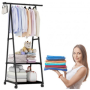 Універсальна пересувна стійка - вішалка для одягу з поличками Coat Rack