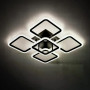 Чорна стельова світлодіодна люстра X-596 з пультом • LED-люстра квадрати для спальні, вітальні, кухні та сучасного інтер’єру