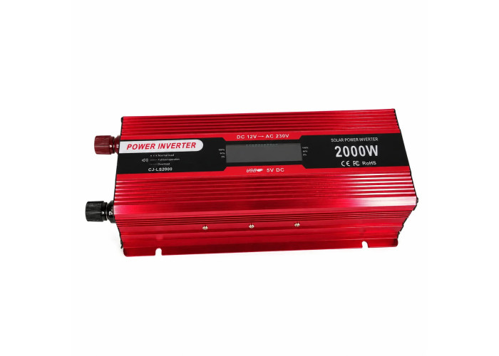 Інвертор 5 CORE 2000W 12V LCD • Перетворювач напруги 5 CORE 2000W 12V-220V Digital з робочою потужністю 1000 Вт і дисплеєм