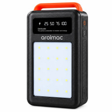 Power Bank Aroimac 69-88 100000 mAh черный • Внешний аккумулятор Aroimac 69-88 100000 mAh с LED-фонарем и цифровым индикатором