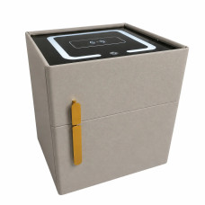 Приліжкова тумбочка VEN-1734-TUMB 42×42×50 см із сейфом і бездротовою зарядкою