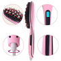 Електрична щітка-випрямляч Fast Hair Straightener HQT-906 Фен-щітка для випрямлення та укладки волосся з LED дисплеєм та