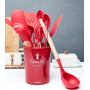 Набір кухонного приладдя Kitchen Set, 12 предметів ∙ Силіконові аксесуари для кухні з підставкою