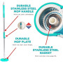 Швабра з відром обертове на 360° Rotary Mop Wash X ∙ Турбо-швабра 360° Rotary Mop Wash X з віджимом