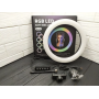 Кільцева RGB селфі - лампа, 26 см ∙ Селфі - кільце з пультом MJ26