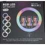 Кільцева RGB селфі - лампа, 36 см ∙ Світлодіодна лампа з пультом MJ36