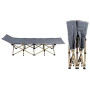 Шезлонг розкладний 68×190 см GRAY • Садовий пляжний лежак 68×190 см зі сталевим каркасом для дачі кемпінгу та відпочинку