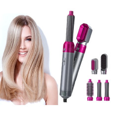 Повітряний мультистайлер Hot Air Styler 5 в 1 для різних типів волосся з насадками для сушіння, випрямлення, надання об'єму