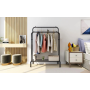 Подвійна стійка – вішалка для одягу Double floor Hanger з полицею для взуття, Ш104хГ41.5хВ152