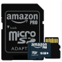 Карта пам'яті Micro SDHC 16GB Amazon pro microSD Мікро СД картка з адаптером