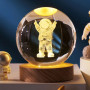 Декоративний 3D нічник Кришталева Куля 8 см · Настільна лампа - світильник з 3D ефектом Галлактика
