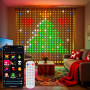 Гірлянда Smart-штора SFK-07 святкова LED-гірлянда для дому ∙ Світлодіодна штора з додатком SFK-07 20 ниток по 20 LED