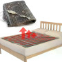 Електропростирадло Electric Blanket 150×120 см з підігрівом, сіре картате