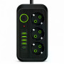 Мережевий фільтр Power Socket F09U 2500 Вт 2 м чорний • Подовжувач Power Socket F09U на 3 розетки з 4 USB, PD Type-C і вимикачем