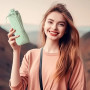 Складана силіконова пляшка для води 600 мл • Компактна спортивна пляшка для туризму, тренувань, прогулянок, школи та подорожей