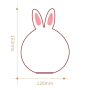 Дитячий світильник – нічник Зайчик LED Rabbit Soft Touch силіконовий із вбудованим акумулятором ∙ 7 режимів свічіння