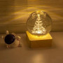 Декоративний Новорічний 3D нічник Кришталева Куля 8 см · Настільна лампа - світильник з 3D ефектом з новорічною тематикою