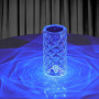 Настільна лампа нічник Rose Diamond з пультом • Лампа нічник настільна акумуляторна Роза з RGB з пультом та RGB підсвіткою
