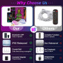 Гірлянда Smart-штора SFK-08 святкова LED-гірлянда для дому ∙ Світлодіодна штора з додатком SFK-08 20 ниток по 20 LED