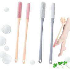 Щітка для миття ніг Foot washing brush 035 • Багатофункціональна щітка для стоп і між пальцями з довгою ручкою 40 см для ванної
