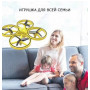 Квадрокоптер Літаючий міні дрон - тарілка Trac KFR-001 з дистанційним керуванням жестами від браслета