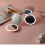 Кишенькове кругле дзеркало для макіяжу з LED підсвічуванням Pocket Mirror USB