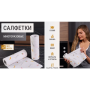 Безворсові багаторазові серветки в рулоні 20×20 см • 50 листів для прибирання кухні, ванної та скляних поверхонь