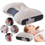Анатомічна ортопедична подушка для сну Neck Support Massage Pillow • Подушка для шиї з ефектом пам’яті