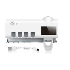 Автоматичний дозатор - диспенсер зубної пасти Toothbrush sterilizer / УФ-стерилізатор / Тримач зубних щіток / Органайзер для