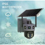 4G-камера TP18 360° чорна • Вулична автономна IP-камера Solar PTZ 6 Мп із SIM-картою, сонячною панеллю та V380 Pro