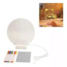 Круглий світильник-нічник WordPad AND 5502 15 см від USB • LED-дошка для нотаток AND 5502 з маркером для дому, офісу та декору