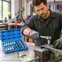 Набір головок New Tools DT-454 34 предмети • Набір торцевих головок New Tools DT-454 Torx та E-Torx 3/8″ у кейсі