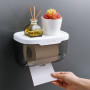 Пластиковий водонепроникний бокс - тримач туалетного паперу та серветок Tissue Box з поличкою для ванної кімнати