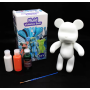 Флюїдне ведмежа Fluid Bear Bearbrick з фарбами, 23 см · Набір для творчості DIY Мишка Зроби сам