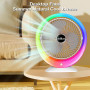 Настільний вентилятор з підсвіткою Mini fan VU-04 • Міні-вентилятор з батареєю 1200 мАг, LED-підсвіткою та 3 режимами обдування