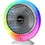 Настільний вентилятор з підсвіткою Mini fan VU-04 • Міні-вентилятор з батареєю 1200 мАг, LED-підсвіткою та 3 режимами обдування