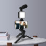 Комплект для влогінгу VIDEO-MAKING KIT AY49 для смартфона з перехідником Type-C • Набір блогера для телефону 4в1 AY-49