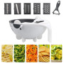 Овочерізка - мультислайсер з кошиком 9 в 1 WET BASKET VEGETABLE CUTTER Багатофункціональна ручна терка-шинковка з ємністю